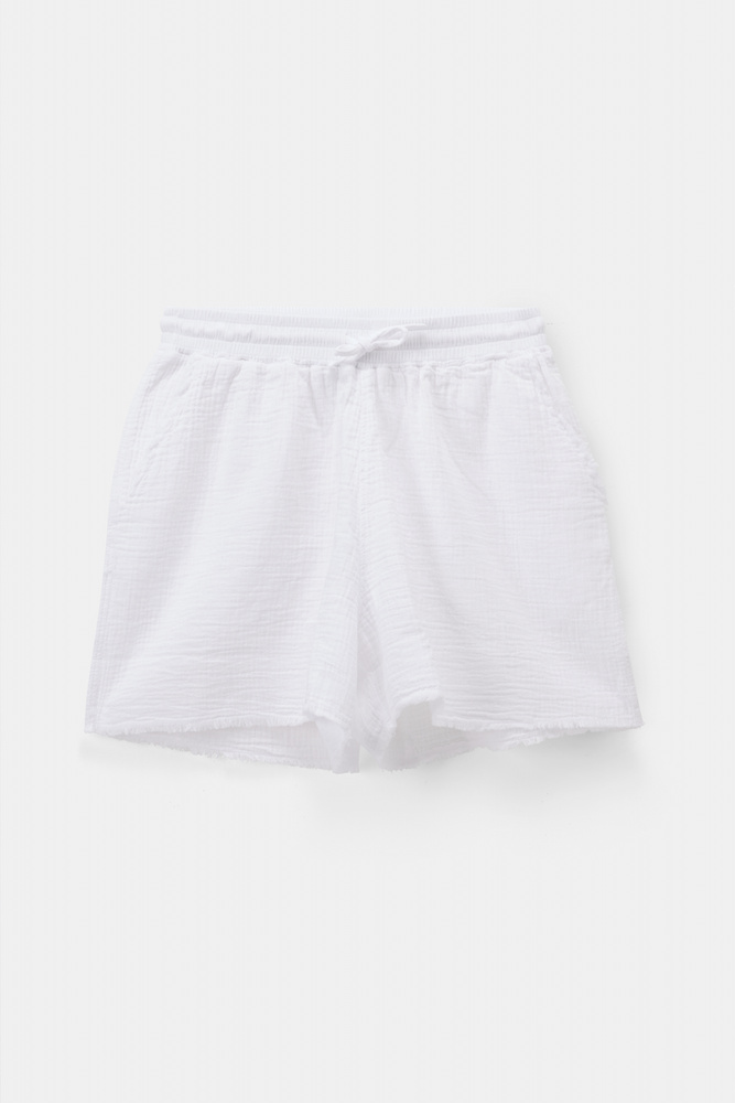 Beach Shorts Cotton White